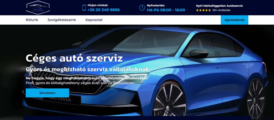 A(z) cegesautoszerviz.hu nyitóképe