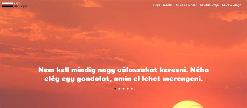 A(z) napifilozofia.hu nyitóképe